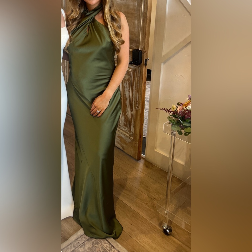 Show Me Your MuMu Olive Green Jasmine Halter Maxi Dress - Picture 6 of 6